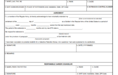 DA Form 1695 - Oath Of Extension Of Enlistment