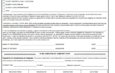 DA Form 2122-1 - Statement Of Compliance Andtransfer Of Custody Page 1