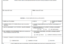 DA Form 2339 - Application For Voluntary Retirement Page 1