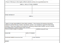 DA Form 5840 - Certificate Of Acceptance As Guardian Or Escort