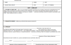DA Form 7279 - Equal Opportunity And Harassment Complaint Form Page 1