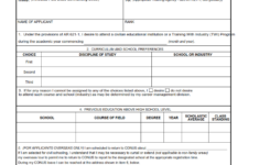 DA Form 1618 - Application For Detail As Student Officer A