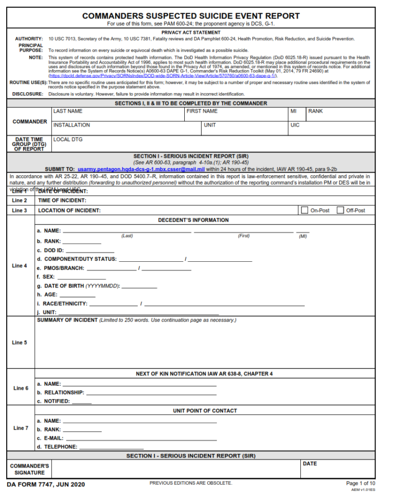 DA Form 5574 Assurance Of Compliance
