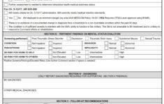 DA FORM 3822 - Report Of Mental Status Evaluation Page 1