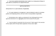 DA FORM 5414 - Administrative Return Rights Agreement