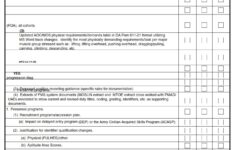 DA FORM 7174 - Mocs Prposal Checklist