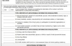 DA FORM 7424 - Sensitive Duty Assignment Eligibility Questionnaire