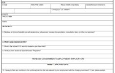 DA FORM 7769 - Foreign Government Employment Application