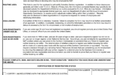 DA FORM 7782 - U.S. Army Nonappropriated Fund Pre-Appointment Certification Statement For Selective Service Registration
