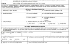 DA Form 3433 - Application For Nonappropriated Fund Employment Page 1