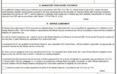 DA FORM 7783 - Written Service Agreement And Mandatory Disclosure Statement