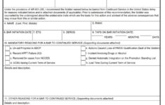 DA FORM 4126 - Bar To Continued Service Page 1