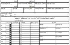 DA FORM 5969 - Section Chief`S Report (For 105-Mm And 155-Mm Howitzers) page 1