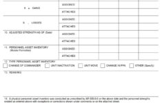 DA FORM 3986 - Personnel Asset Inventory page 1
