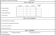 DA FORM 7744 - Materiel Developer S Warranty Summary And Assessment