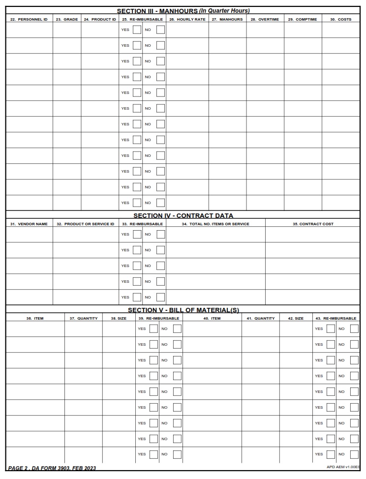 Da Form 3903 - Multi-MediaVisual Information (MVI) Work Order 2