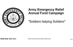 DA FORM 4908 - Army Emergency Relief Annual Fund Campaign