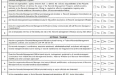 DA FORM 7913 - Records Management Program Assessment Checklist page 1